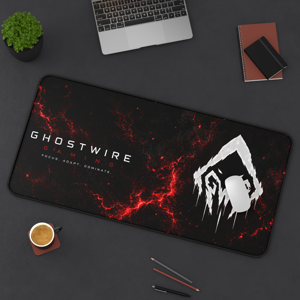 Ghostwire Gaming Red Lightning Desk Mat