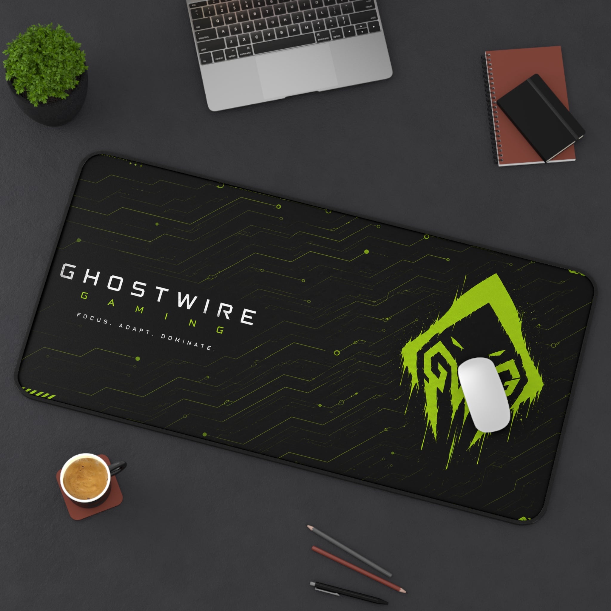 Ghostwire Gaming Lime Wire Desk Mat