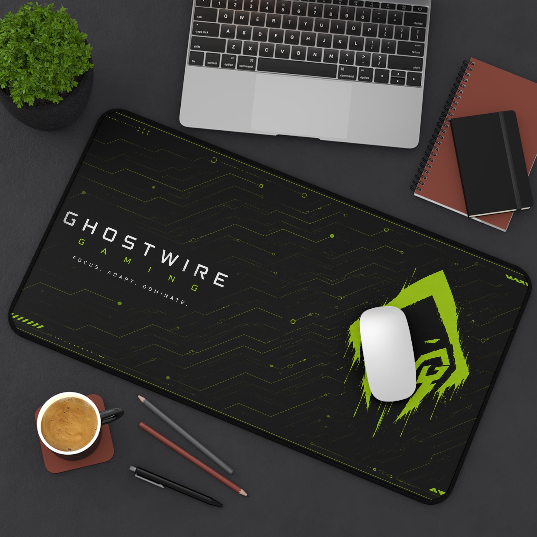 Ghostwire Gaming Lime Wire Desk Mat