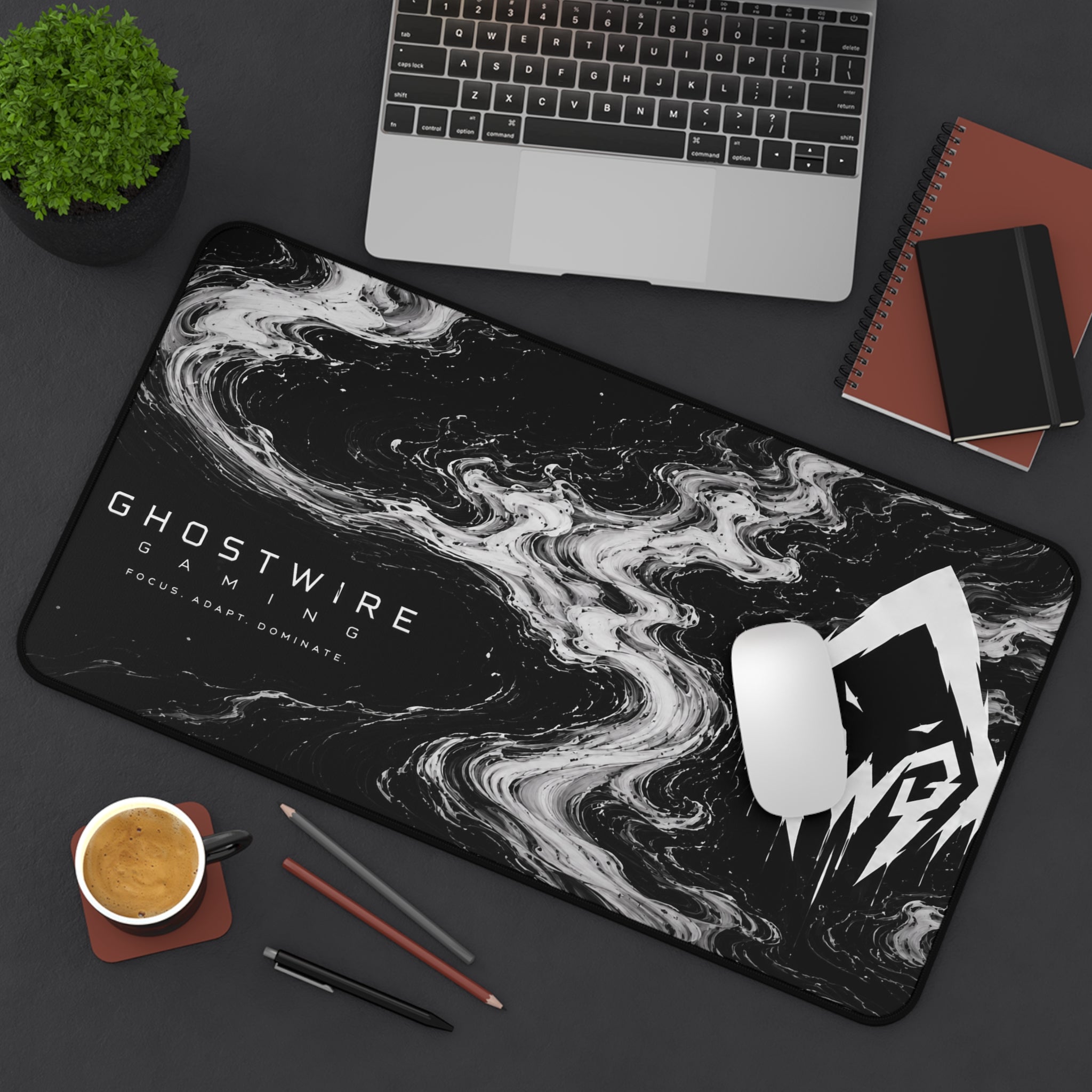 Ghostwire Gaming White Fog Desk Mat