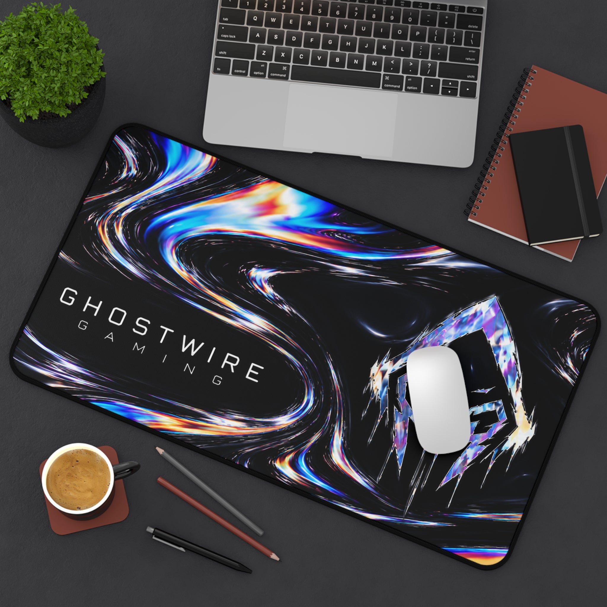 GhostWire Gaming Chrome Blood Desk Mat