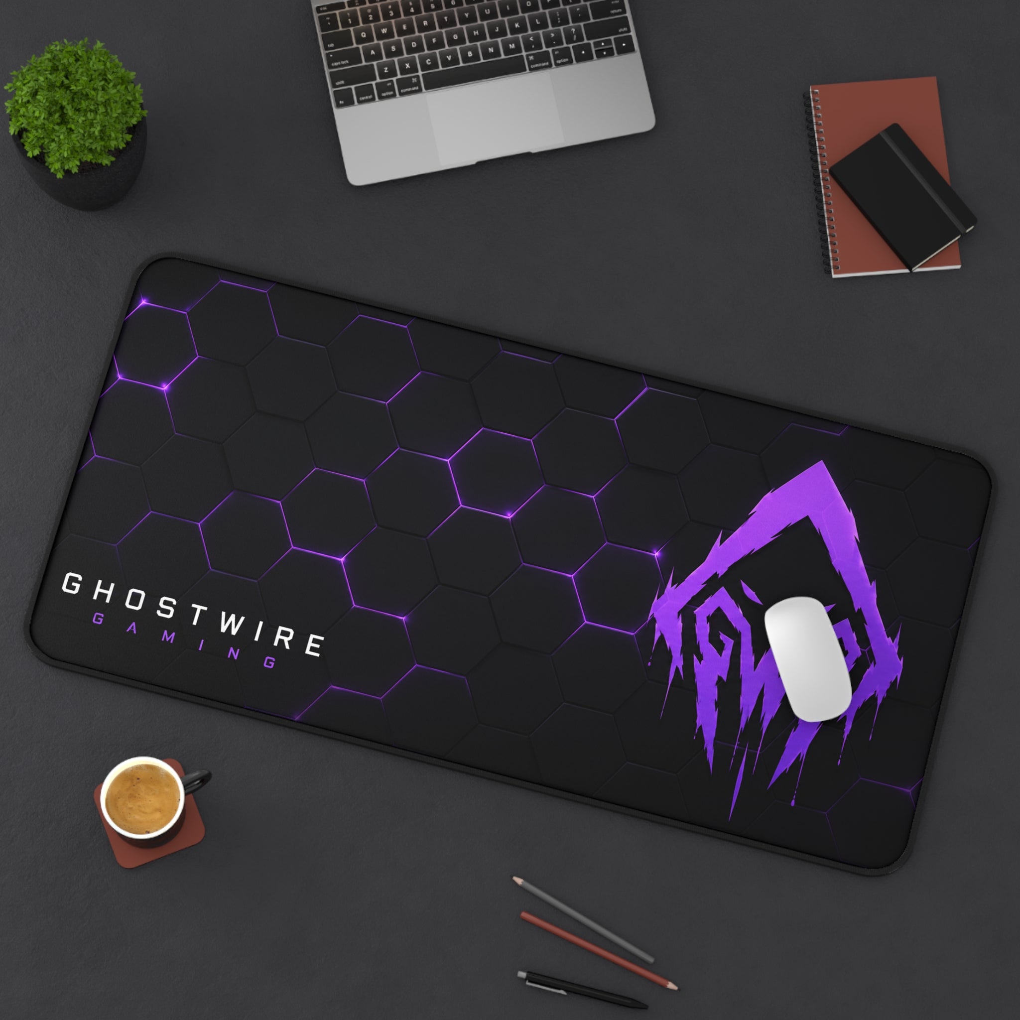 Ghostwire Gaming Purple Hex Desk Mat