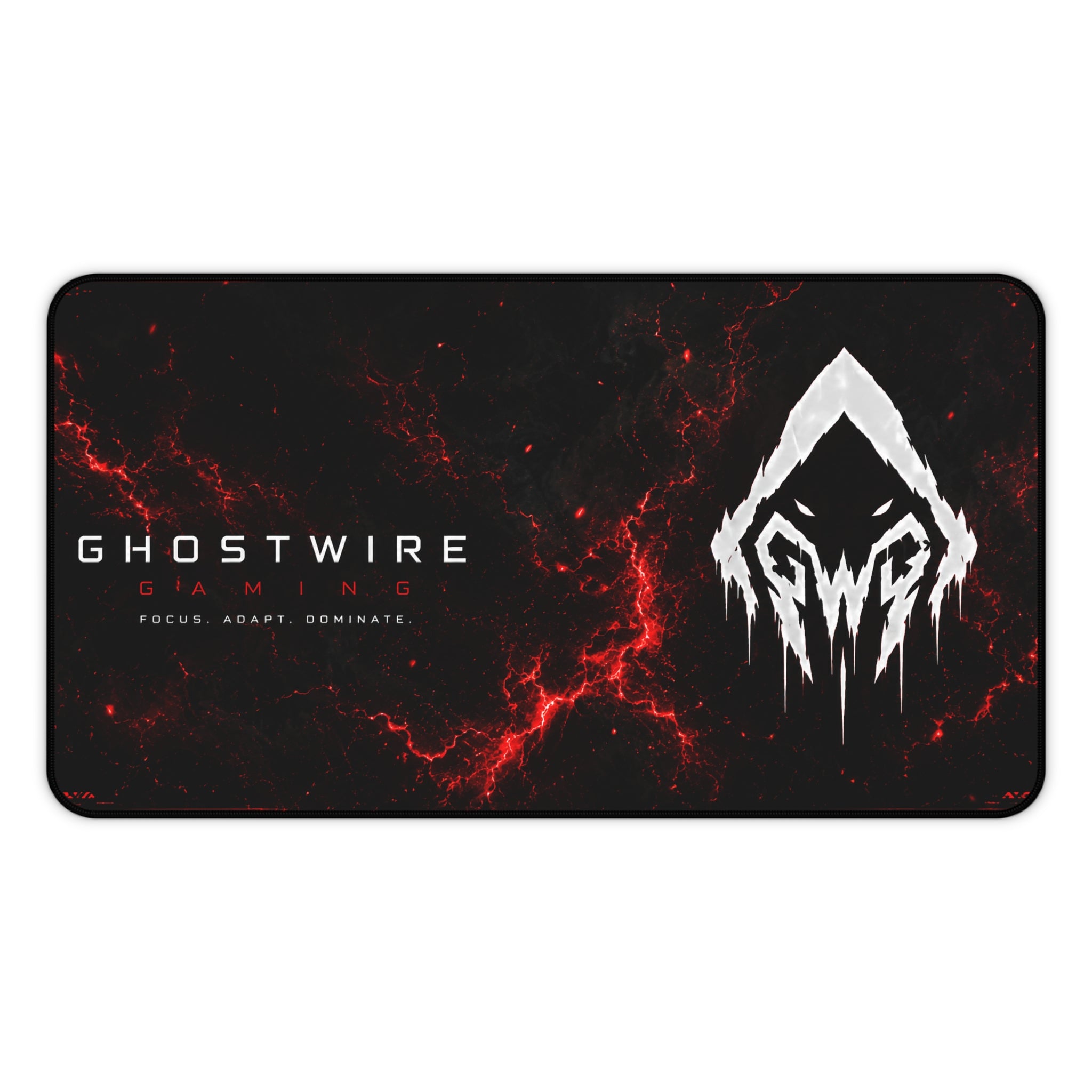 Ghostwire Gaming Red Lightning Desk Mat